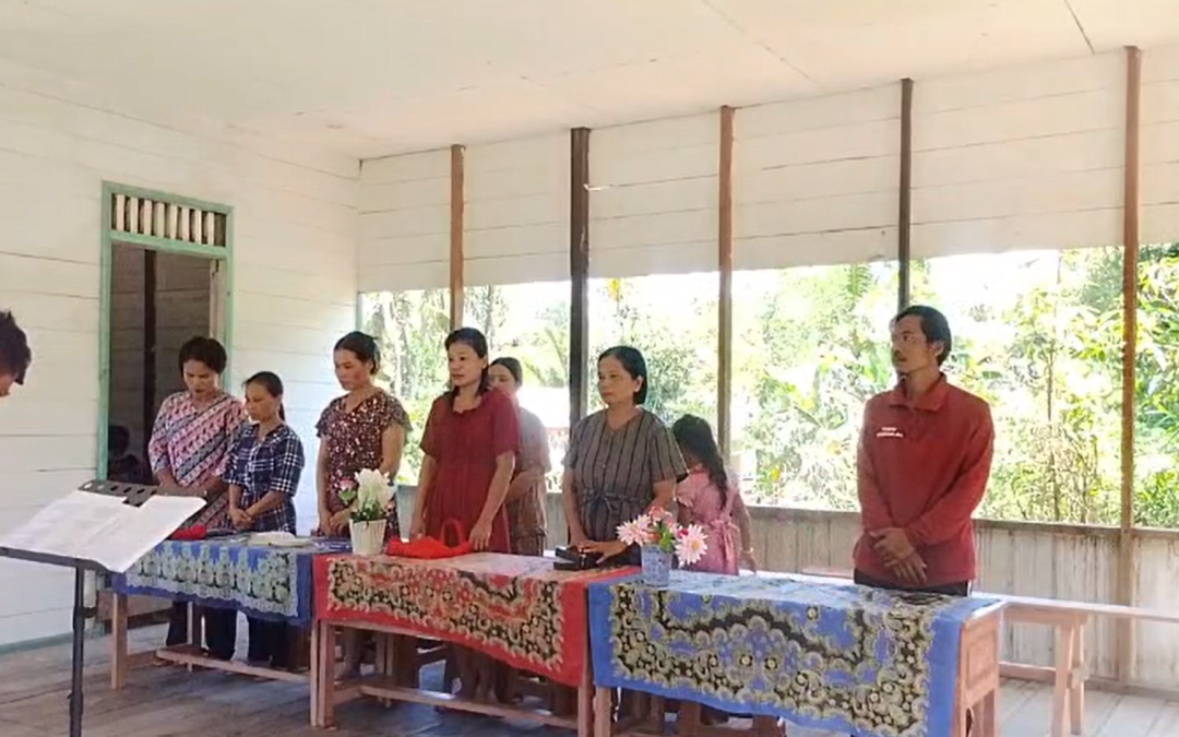 Khidmatnya Ibadah Minggu Pagi di Desa Tumbang Mangketai 12 April 2026